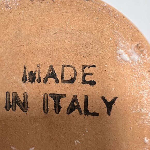 Vintage White Gold Porcelain Vase 24 Kt Gold Grape Designs Made in Italy Rare - Picture 9 of 10